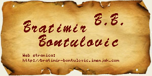 Bratimir Bontulović vizit kartica